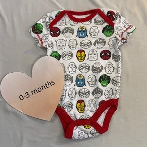 Marvel - Superhero Short Sleeve Baby Onesie Top/Shirt one piece